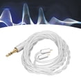 thumbnail image 4 of Earphone Cable, Soft Silver Plated Copper Earphone Cable Gold Plated Plug Special Braiding Technology 47.2in Cable Length Easy To Store  For Laptop For Tablet, 4 of 8
