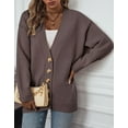 thumbnail image 2 of Women's Cardigan Sweaters Oversized Sweater Soft Open Front Knit Cardigan for women with Long Sleeve Alsol Lamesa, 2 of 6