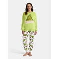 thumbnail image 2 of Dr. Seuss The Grinch Women's Plush Graphic Sweatshirt with Long Sleeves, Sizes XXS-XXL, 2 of 5