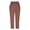 Coffee, variant on Frostluinai Wide Leg Linen Pants for Women Cotton Elastic Waisted Straight Leg Pants Solid Color Loose Fit Capris Plus Size Beach Legging with Pockets