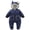 Navy, variant on Zwiiyzr Baby Infant Long Sleeve Onesie Boy Girl Fluffy Jumpsuit Hooded Fleece Rompers Solid Color Cute Thick Keep Warm Bear Ear Outfits Holiday Birthday Gift Green