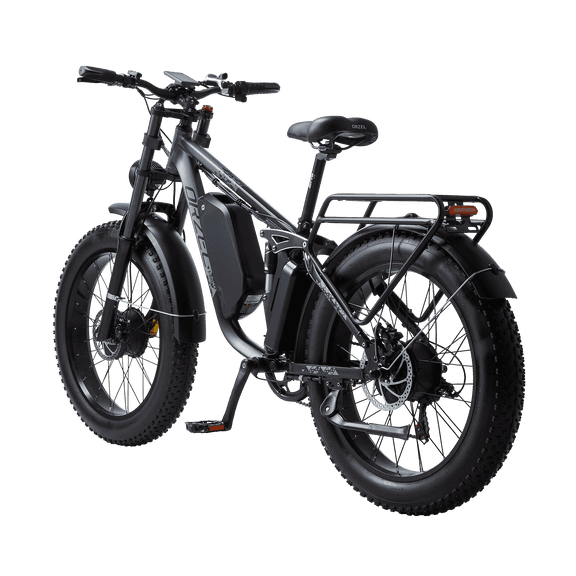 Electric Mountain Bike for Adults, 2000W Motor, 48V 25Ah Battery, 100 Miles Range, 24" Fat Tire All Terrain E Bike，Silver