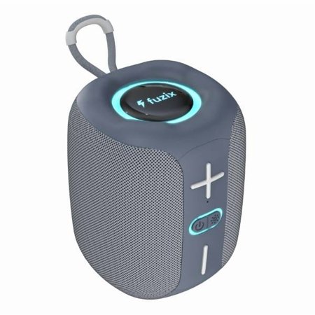 Fuzix TrekTone Portable Bluetooth Speaker - High-Power 360° Stereo Sound, LED Lights | TWS/FM Radio/MicroSD/USB | Durable Outdoor Audio for Camping - Summer/Back to School Gift