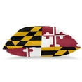 thumbnail image 3 of Maryland-Flag Pattern Decorative Cozy Throw Pillow Covers Soft Square Couch Cushion Case for Home Sofa Decor (Set of 2) 16"x16", 3 of 7