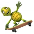 thumbnail image 2 of Turtle Skateboard Wall Decal by Wallmonkeys Peel and Stick Graphic (48 in W x 47 in H) WM186772, 2 of 4