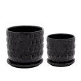 thumbnail image 2 of 5" BUBBLE PLANTER W. SAUCER, BLACK, 2 of 2