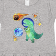 thumbnail image 4 of Inktastic Tyrannosaurus Rex vs. Meteor Fun Space Dinosaur Girls Toddler Dress, 4 of 5