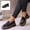Black, variant on Willtoo Womens Platform Loafers Round Toe Slip On Casual Dress Shoes Fashion Chunky Lug Sole Walking Shoes for Daily Wear