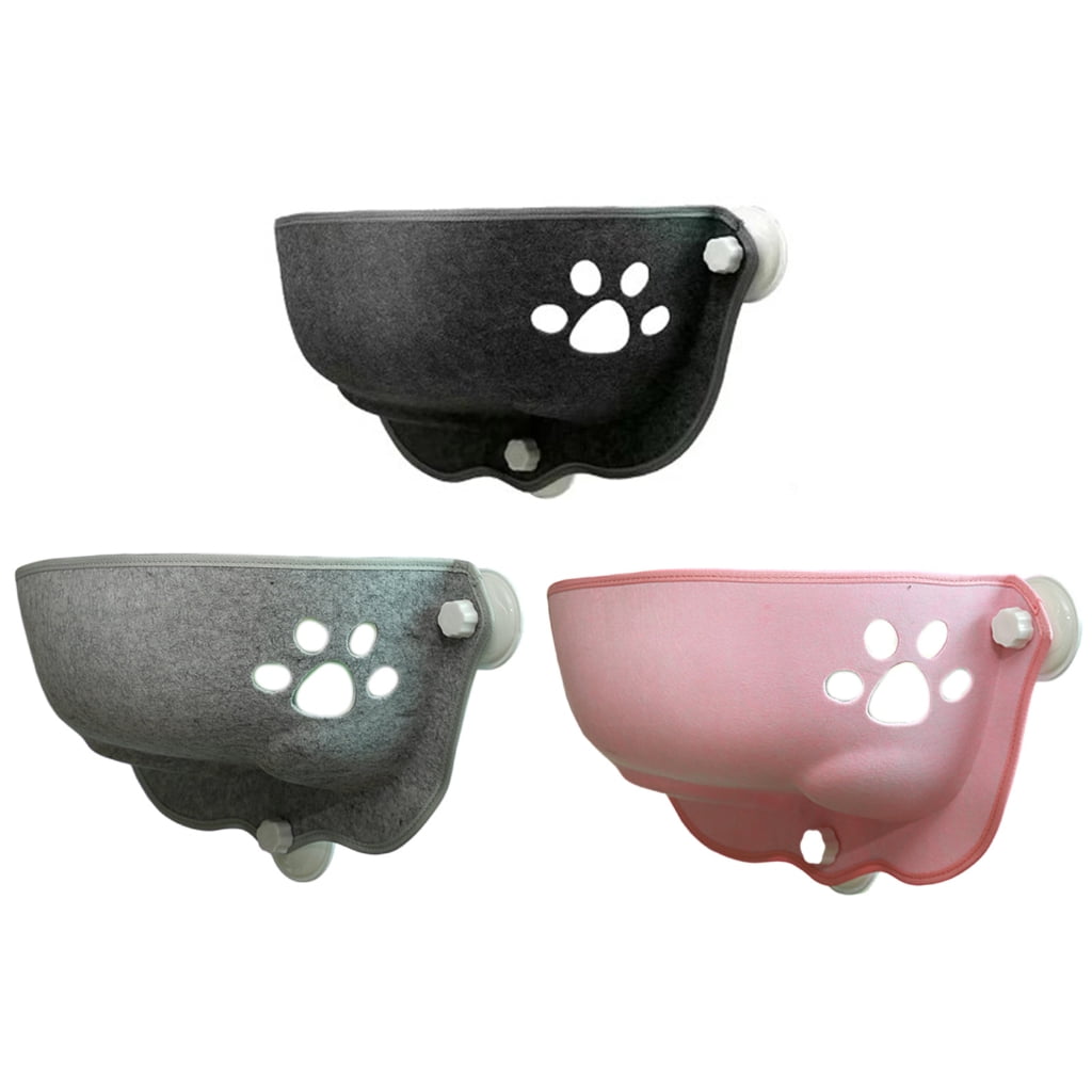 Cats Hanging Hammock Window Perch Soft Felt Sleep Bed Pet Habitat Decors Sunbathing Window Bed Winter Bedding for Cats