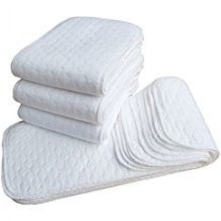 New 5pcs Infant White Cotton Baby Cloth Diaper Washable Nappy