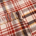 thumbnail image 5 of Chenille Plaid Throw Blanket Woven Throw with Stripe Tassels Sofa Knitted Throw, 5 of 6