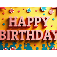 thumbnail image 3 of Illuminated Letter Happy Birthday Banner with Casino Chip Balloon Elements Party Backdrop Decoration for Birthday Party Photography Props and Decorations, 3 of 7