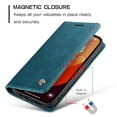 thumbnail image 2 of Retro PU Leather Wallet Case Compatible with iPhone 16, Magnetic Closure Card Slots Cash Pocket Shockproof Protective Kickstand Durable Flip Case Cover for iPhone 16, Blue, 2 of 7
