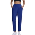 thumbnail image 4 of Inglocry Women's Golf Pants with 2 Pockets 7/8 High Waisted Stretch Ankle Pants for Women Business Casual Travel Athletic Work Blue M, 4 of 6