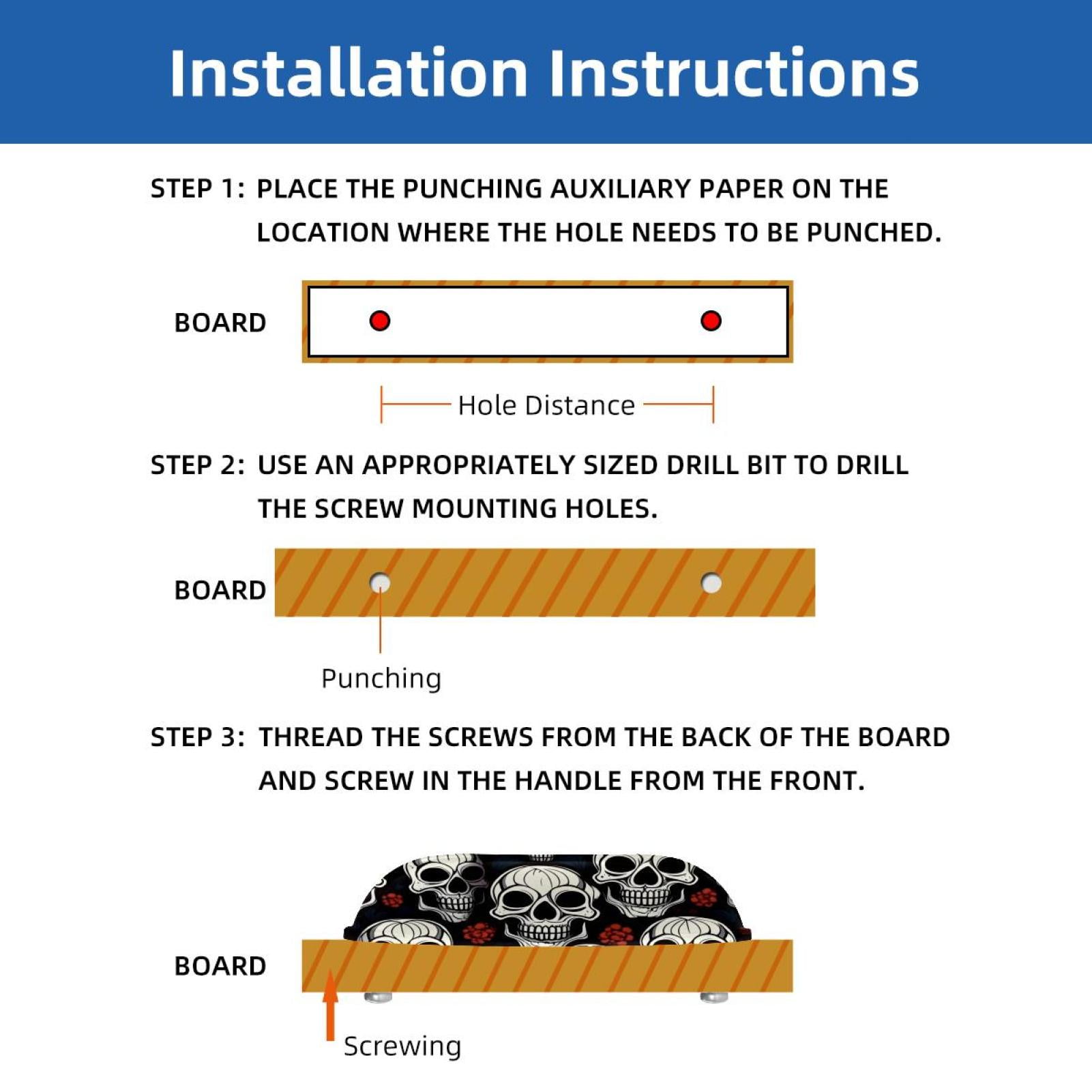 PhooArto 6 Pcs Cup Drawer Pulls, Skulls Head Pattern Shell Shape Handles Cabinet Knobs for Dresser Cupboard Closet Wardrobe with Screws