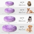 thumbnail image 2 of Exclusivo Mezcla Calming Donut Pet Bed for Large Dogs 36", Anti-Anxiety Plush Cozy Warming Dog Bed, Gradient Purple, 2 of 7