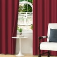 thumbnail image 3 of Lfeey Grommet Drapes for Living Room Bedroom Window, 84 inch Length 2 Panels Set, Burgundy Red, 3 of 6