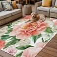 thumbnail image 2 of Fsddascl Pink Peony Blossom Outdoor Rug for Patio/Deck/Porch, Non-Slip Large Area Rug 5 x 8 Ft, Spring Botanical Floral Watercolor Indoor Outdoor Rugs Washable Area Rugs, Camping Rug Carpet, 2 of 5