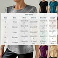thumbnail image 4 of Womens Short Sleeve Dressy Tops Summer Trendy Casual Shiny Velvet T Shirt Crew Neck Casual Tunic Tees (XL, Gold), 4 of 8