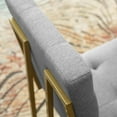 thumbnail image 7 of Modway Privy 18.5" Stainless Steel Polyester Dining Accent Chair in Gold/Gray, 7 of 7