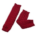 thumbnail image 5 of Men's and Women's Winter Cable Knit Leg Warmer,Plush Lined Over Knee Socks with Ribbed Design,Thickened Wool Blend Boot Socks for Cold Weather,Stretchy Thermal Leg Cover,Unisex Knitted Leg Protection, 5 of 5