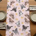 thumbnail image 5 of Table Runners 72 Inches Long Dress Scarves, Spring Flowers Farmhouse Kitchen/Dining Table Runner, Coffee Tablerunners, Black Brown White Horse Country Pink 18x72 Inch, 5 of 9