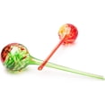 thumbnail image 4 of Lexi Home Plant Watering Globes Hand Blown Glass Self Watering Bulbs, Green/Yellow 2-Pack, 4 of 7