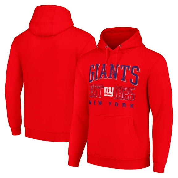 Unisex Starter Red New York Giants Throwback Logo Pullover Hoodie