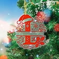 thumbnail image 3 of Adornos Navideños con Monograma Acrílico de 26 Letras y Gorro de Papá Noel | Adornos Navideños 2D para Manualidades | Adornos con Letras Colgantes para Decorar El Hogar, La Chimenea, La Puerta y La V, 3 of 5