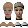 thumbnail image 1 of DOPI Human Hair Wigs For Women Black Color Natural Lace Hair 4 Pack Wig Caps Hair Mesh Wig Cap Hair Nets Wig Stretchable El, 1 of 5