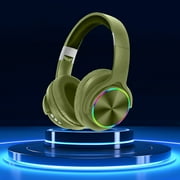 Meitianfacai Over-Ear Headphones with Colorful Light - IPX4 Waterproof, Foldable Design, Soft Earpads Comfortable to Wear, Long Standby Time, for Mobile, Computer, Sports and Gaming