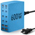 thumbnail image 1 of Estación de carga USB SAIPKYGS 12 puertos USB C 600W azul, 1 of 6