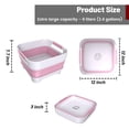 thumbnail image 2 of Collapsible Dish Basin with Drain Plug, 9L(2.4Gal) Capacity, Space Saving Portable Sink for Baby bottle, Kitchen, Camping& RV, Gray, 2 of 7