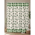 thumbnail image 4 of Fsddascl Green Leaf Shower Curtain Set - Extra Long 72" x 96" Washable Bathtub Curtain with 12 Hooks, Pastoral Botanical Buffalo Plaid Checkered Waterproof Fabric Stall Shower Curtains for Bathroom, 4 of 6