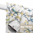 thumbnail image 4 of Yellow Spring Floral Swag Valances for Windows, Kitchen Window Curtains Over Sink, Watercolor Birds Elegant Pastoral Window Treatment Curtains for Living Room/Bedroom Curtains 2 Panel Sets 36"x45", 4 of 8