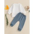 thumbnail image 6 of Elippeo Toddler Boy Fall Outfits Cartoon Excavator Letter Print Long Sleeve Sweatshirt and Solid Color Pants 2 Pcs Set  6 12 18 24 Months 3 Years, 6 of 9