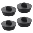 thumbnail image 1 of Tapón de drenaje de goma de 4 piezas para bañera, se adapta a desagües de 1-1/2 pulgadas a 1-3/4 pulgadas, negro, 1 of 6