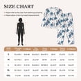 thumbnail image 3 of KLL Lilies Flowers Print Women's Long Sleeve Pajamas with Pants Sleepwear Loungewear 2 Set-Large, 3 of 7
