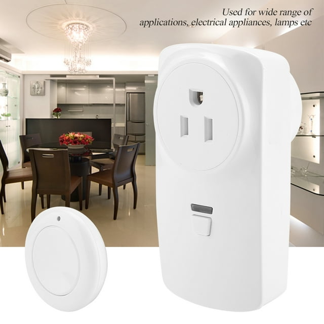 Enchufe Remoto Inalámbrico Toma De Control Remoto Toma De Corriente Remota Control Remoto Inalámbrico Para El Hogar Toma De Corriente Interruptor Para Lámpara Enchufe De EE. UU. OTVIAP Remote Control Socket