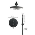 thumbnail image 2 of Boyel Living 10 inch Round Rain Shower Faucet Wall Mount 2-function Shower System with Handheld Shower Matte Black, 2 of 7