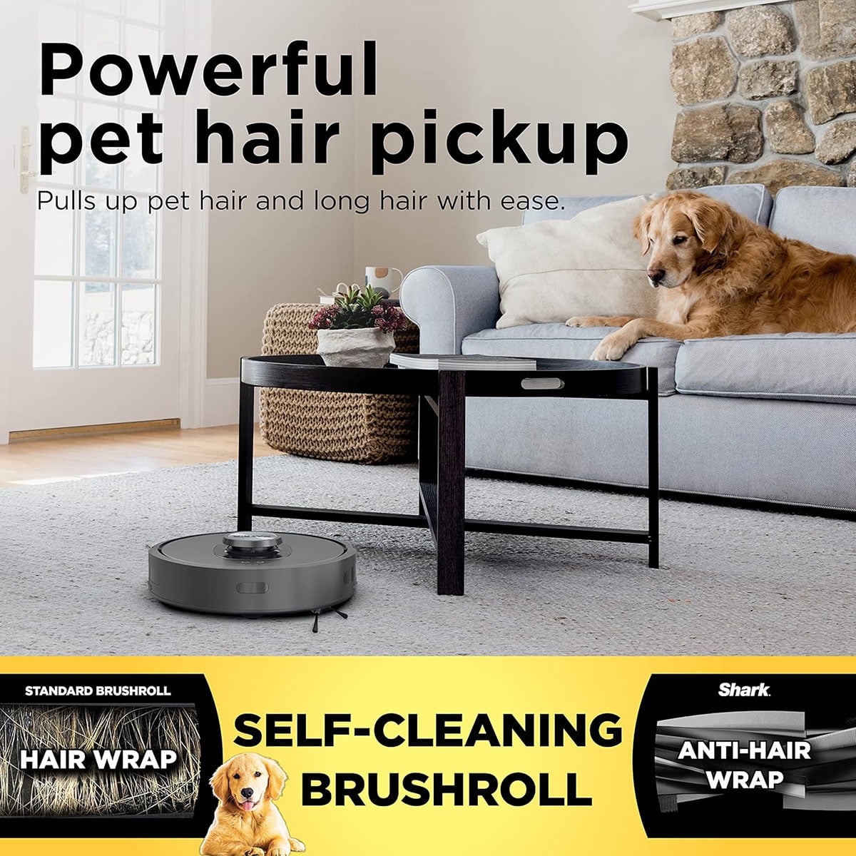 Shark Matrix Self-Empty Robot Vacuum, 45-Day Capacity Base, Self-Cleaning Brushroll for Pet Hair, Carpets & Hardfloors, Precision Home Mapping, Wi-Fi, RV2310AE
