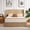 Natural-Curved Headboard, variant on Vanress Modern Queen Size Bed Frame with LED Lights, Metal Platform Bed Frame with Headboard, Floating Base, Silent Heavy Duty Steel Frame Support, No Box Spring Needed, Walnut