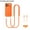 Orange, variant on Adjustable Crossbody/Neck Phone Case Strap - 7mm Thick Polyester Strap with Metal Clasp and Pendant for Phones