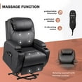thumbnail image 5 of Lacoo Power Lift Recliner with Massage, Black Faux Leathair, 5 of 8