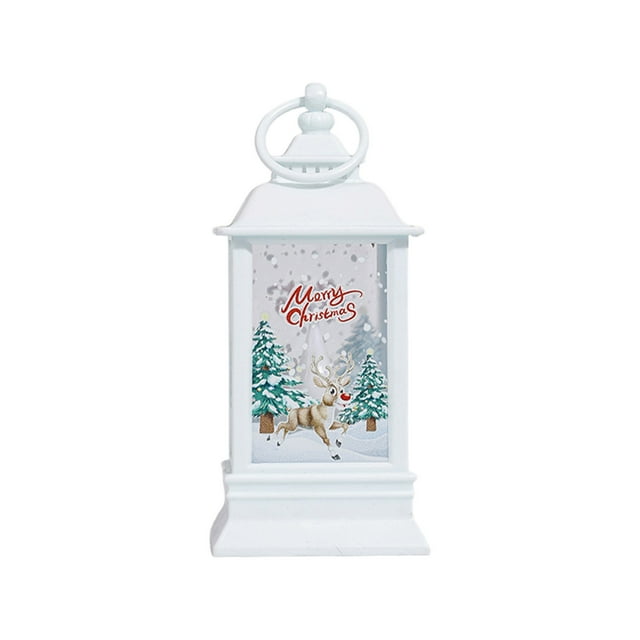 Led Christmas Lights Customizable Christmas Lantern: FourCorner Light with Festive Patterns Christmas Decorations for the Home