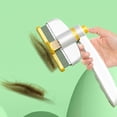 thumbnail image 2 of 2 Pack Self Cleaning Pet Brush For Small Dogs And Cats Rotating Head Grooming Brush With Release Button, Dematting Tool For Short Hair And Small Animals，Yellow, 2 of 7