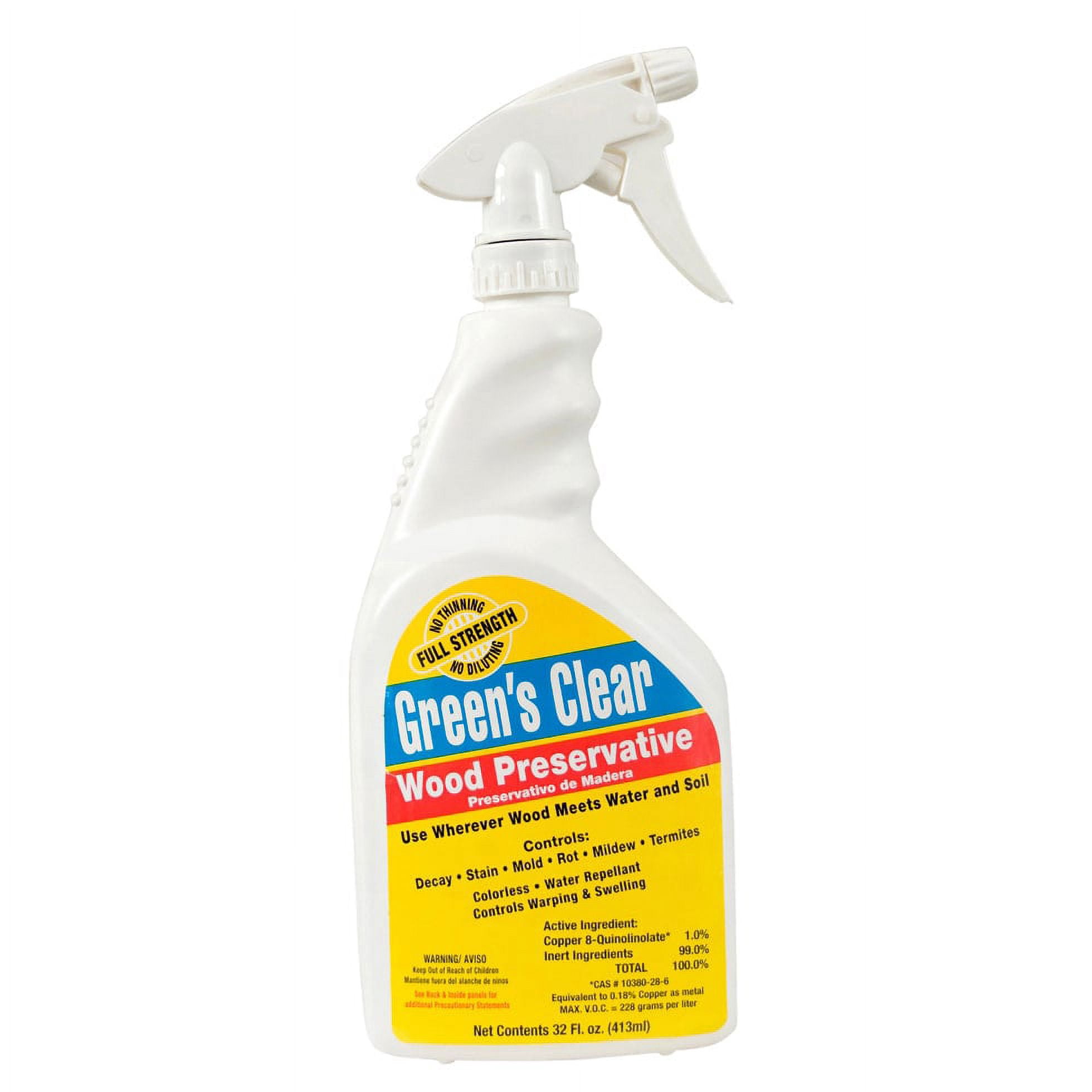 32 oz Green Products 34004 Green’s Clear Clear Water-Based Wood Preservative