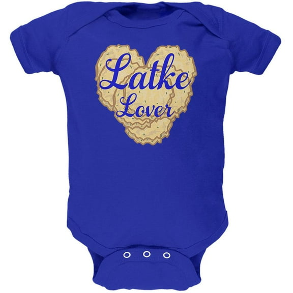 Hanukkah Latke Lover Soft Baby One Piece Royal 9-12 M