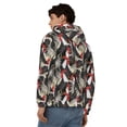thumbnail image 4 of Kdxio Roosters 2 Print Men Hoodies Casual Hoodies for Men with Zip Pockets Full Zip Long Sleeve Sweatshirt Sports Hooded Jacket-X-Large, 4 of 5