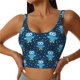 thumbnail image 1 of Balery Blue Owl Sujetadores deportivos con espalda cruzada para mujer, acolchados, sin costuras, de alto impacto, ideales para yoga, gimnasio, entrenamiento y fitness.-Large, 1 of 8